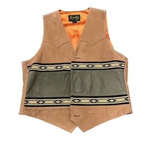 Vintage Scully Leather Western Cowboy Vest